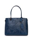 myOwn Geanta piele cu model floral Monica - Bleumarin