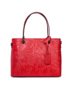 myOwn Geanta piele cu model floral Monica - Rosu