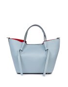 myOwn Geanta shopper din piele naturala Veronica - Albastru deschis