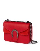 myOwn Poseta dama din piele naturala Dalia rosie - 15x20cm