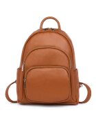 myOwn Rucsac din piele naturala - Alghero - 28x25x14cm - Maro