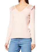 Naf Naf Pulover cu decolteu in V si insertie de dantela Betty -