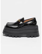 Naked Wolfe Pantofi loafer de piele cu aspect masiv Delusion - Negru
