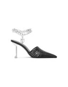 Naked Wolfe Slapi dama - CHROMED - Piele naturala - Negru - Negru