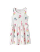 NAME IT Rochie fete 13230153 - Bumbac - Alb - Alb