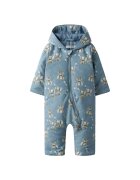 NAME IT Salopeta pentru copii - unisex - poliester - model cu elefanti - albastru