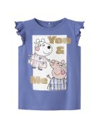 NAME IT Top pentru fete 13242959 - Bumbac/Elastan - Albastru - Albastru