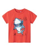 NAME IT Tricou baieti 13241295 - Bumbac organic/Bumbac - Rosu - Rosu