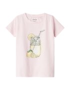 NAME IT Tricou fete 13241048 - Bumbac organic - Roz - Roz
