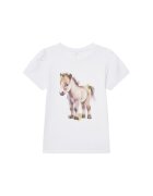 NAME IT Tricou fete 13243178 - Bumbac organic - Alb - Alb