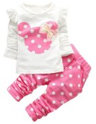 Nannie Compleu 2 piese - cu buline - pentru fetite