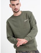 Napapijri Bluza de trening cu decolteu la baza gatului Small Box - Kaki