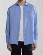 Napapijri Camasa barbati G-LINEN - potrivire obisnuita - bumbac 100% - albastru