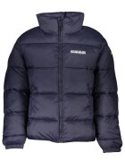 Napapijri Geaca barbati cu imprimeu cu logo si guler inalt bleumarin inchis - Bleumarin inchis