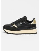 Napapijri Pantofi sport Astra cu talpa wedge si garnituri sintetice - Auriu/Albastru ultramarin