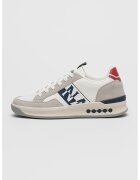 Napapijri Pantofi sport din piele cu model si garnituri din material sintetic - Alb/Gri deschis/Bleumarin