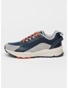 Napapijri Pantofi sport din plasa cu garnituri din piele intoarsa Vortec - Gri deschis/Bleumarin