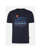 Napapijri Tricou barbati - 305102744 - Bumbac - Albastru - Albastru