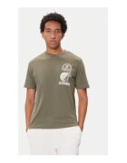 Napapijri Tricou Barbati - Kaki - 100% bumbac