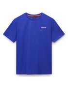 Napapijri Tricou cu decolteu la baza gatului si model uni - Albastru