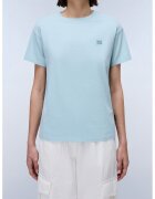 Napapijri Tricou de bumbac cu decolteu la baza gatului Nina - Albastru pastel