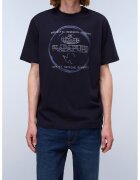 Napapijri Tricou din bumbac cu imprimeu logo - Albastru ultramarin/Albastru pal