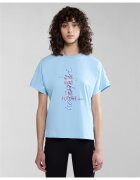 Napapijri Tricou din bumbac cu imprimeu si decolteu la baza gatului Keith -