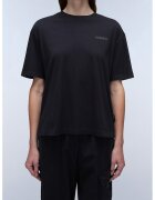 Napapijri Tricou lejer cu decolteu la baza gatului si logo - Negru