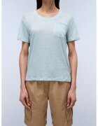 Napapijri Tricou lejer cu decolteu rotund - Albastru deschis