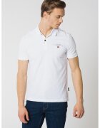 Napapijri Tricou polo de bumbac pique Elbas - Alb