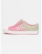 Native Tenisi slip-on cu aspect lucios Jefferson Bling - Alb/Roz