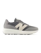 New Balance Pantofi sport 370 cu garnituri din piele intoarsa - Alb fildes/Gri carbune