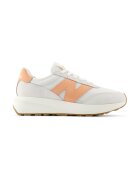 New Balance Pantofi sport 370 din piele intoarsa cu insertii din material sintetic - Portocaliu/Alb murdar