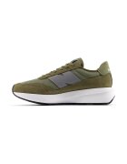 New Balance Pantofi sport cu talpa wedge si garnituri din piele intoarsa - Kaki