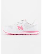 New Balance Pantofi sport de piele ecologica si material textil cu velcro 500 - Alb/Roz