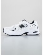 New Balance Pantofi sport de plasa cu logo - Alb/Negru