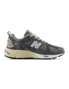 New Balance Pantofi sport low-cut cu insertii din piele intoarsa - Gri inchis