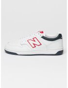 New Balance Pantofi sport unisex de piele cu logo 480 - Alb/Bleumarin