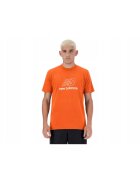 New Balance Tricou cu imprimeu logo si decolteu rotund - Portocaliu