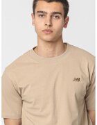 New Balance Tricou de bumbac cu decolteu la baza gatului - Kaki