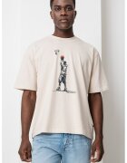 New Balance Tricou lejer cu imprimeu - Negru/Bej
