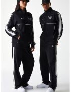New Era Bluza de trening unisex cu fermoar si detalii brodate - Negru