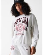 New Era Bluza lejera de trening cu logo brodat - Gri deschis