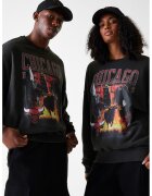 New Era Bluza unisex de trening cu imprimeu - Gri inchis