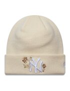 New Era Caciula cu broderie florala cu paiete - Crem