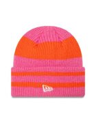 New Era Caciula dama Stripe Cuff Knit Beanie - roz - material sintetic