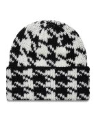 New Era Caciula tricotata cu model houndstooth - Alb/Negru