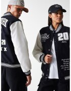 New Era Jacheta Varsity unisex din amestec de lana cu aplicatie - Alb/Albastru ultramarin