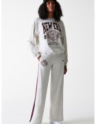 New Era Pantaloni de trening cu buzunare laterale si logo brodat - Gri deschis
