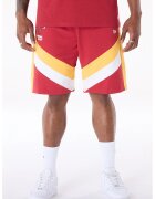 New Era Pantaloni de trening scurti cu imprimeu Miami Heat - Rosu/Alb/Galben